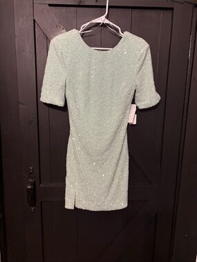Dress the Population Mint Sequin Short Mini Dress